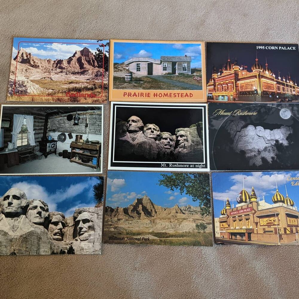 Vintage Postcard Lot 15+ Augustana College Sioux Falls SD Prairie Mt Rushmore